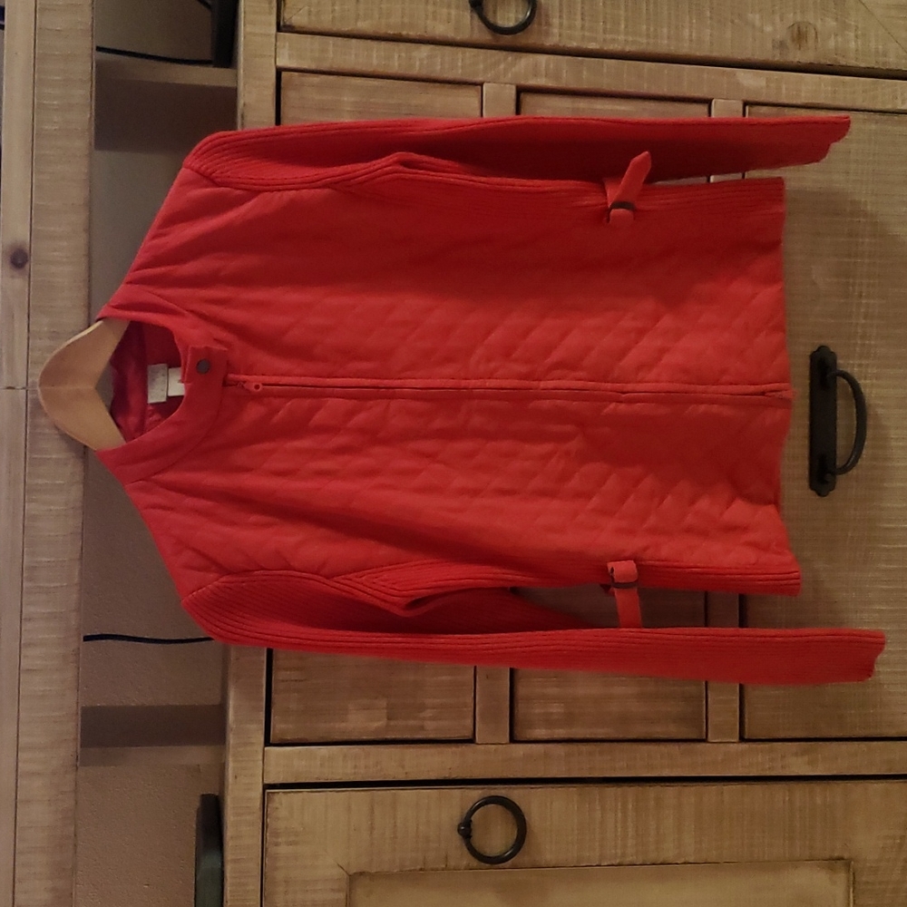 Sigrid Olsen Sport Quilted adjustable lined zipup jacket - Georgeous fitted